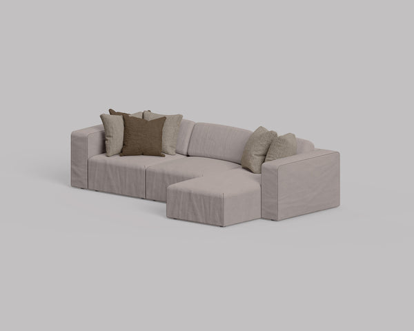 Cube 3 Seater L Shape Sofa