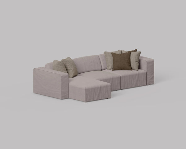 Cube 3 Seater L Shape Sofa