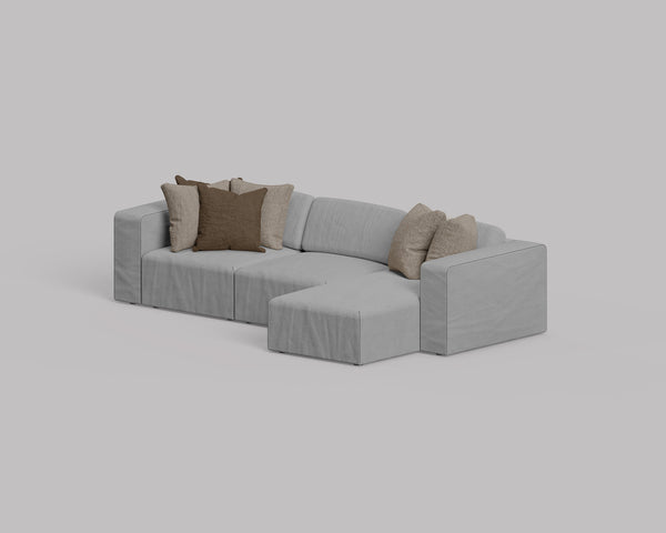 Cube 3 Seater L Shape Sofa
