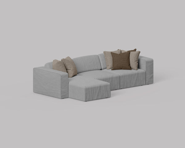 Cube 3 Seater L Shape Sofa