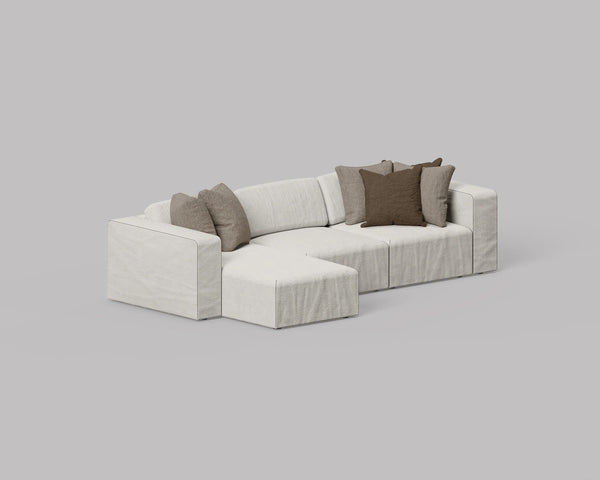 Cube 3 Seater L Shape Sofa