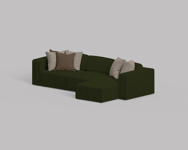Cube 3 Seater L Shape Sofa