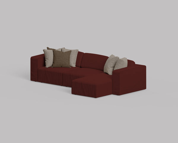 Cube 3 Seater L Shape Sofa
