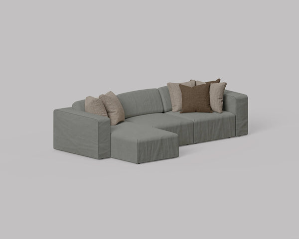 Cube 3 Seater L Shape Sofa