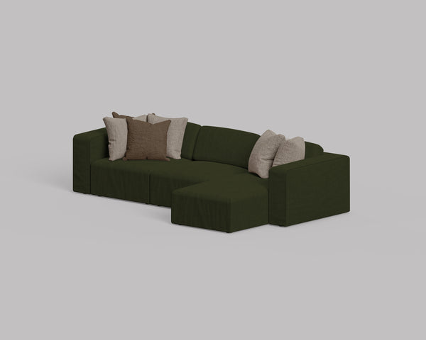 Cube 3 Seater L Shape Sofa