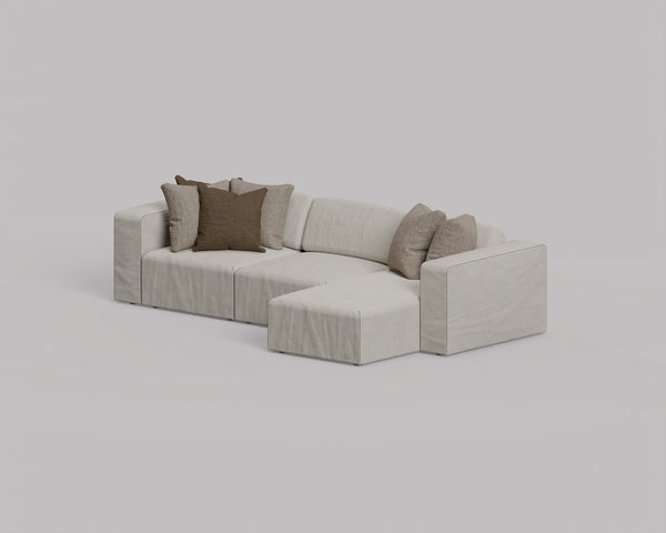Cube 3 Seater L Shape Sofa