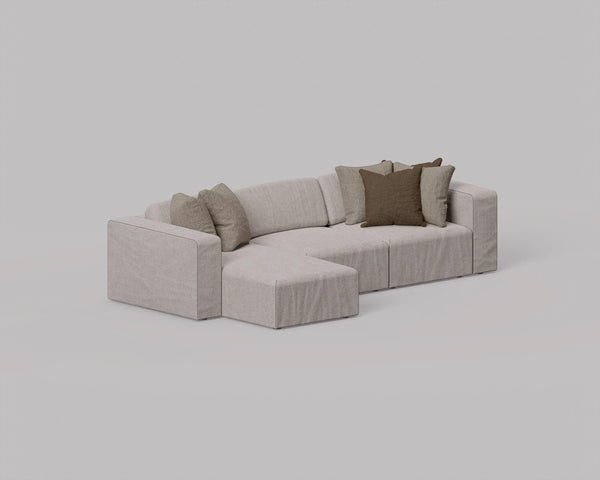 Cube 3 Seater L Shape Sofa
