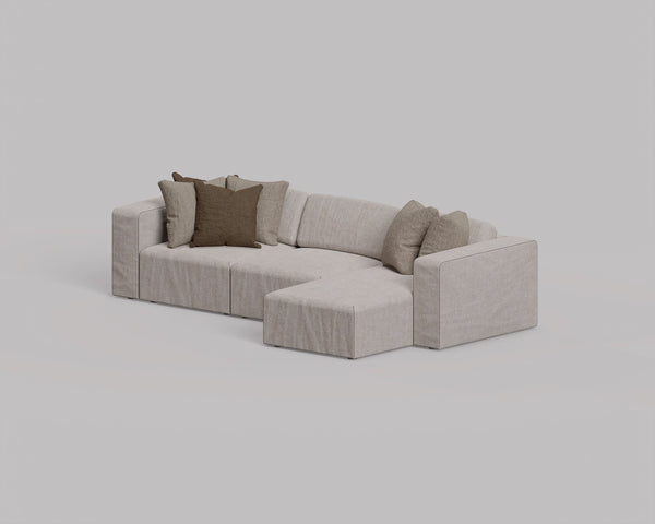 Cube 3 Seater L Shape Sofa