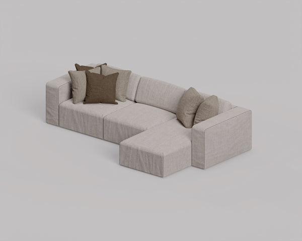 Cube 3 Seater L Shape Sofa
