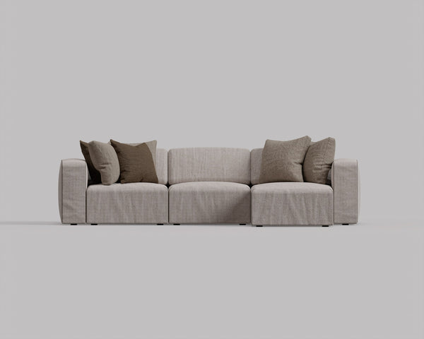 Cube 3 Seater L Shape Sofa